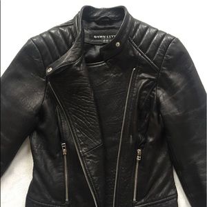 Dawn Levy 100% leather motor biker jacket